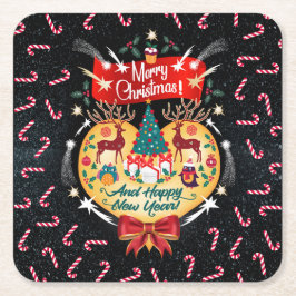 kerstSnoepjes Kartonnen Onderzetters