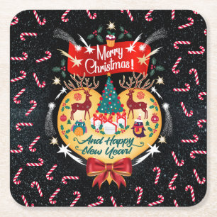 kerstSnoepjes Kartonnen Onderzetters