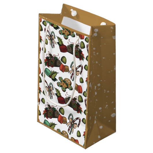 Kerstsnoepjes Klein Cadeauzakje (Voorkant Gekanteld)