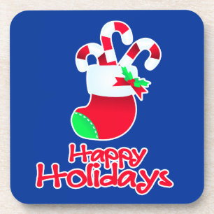 kerstsnoepjes met een laars van 6 onderzetters