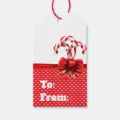 kerstsnoepjes met rode en witte Stippen Cadeaulabel (Voorkant)