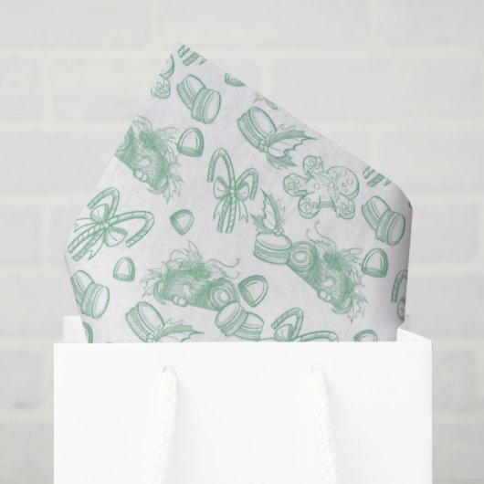 Kerstsnoepjes- Mint (Doorzichtig) Tissuepapier (Cadeauzakje)
