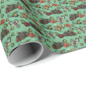 Kerstsnoepjes- Mint (Kleur) Cadeaupapier (Rol Hoek)