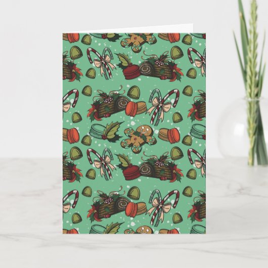 Kerstsnoepjes- Mint (Kleur) Kaart (Voorkant)