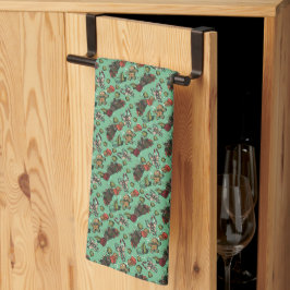 Kerstsnoepjes- Mint (Kleur) Theedoek