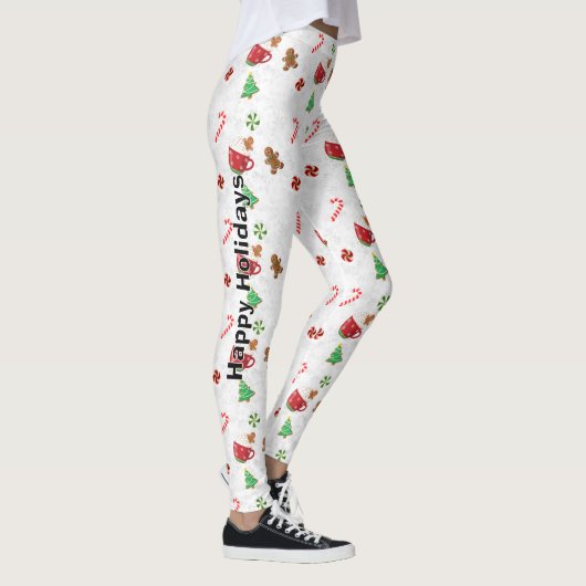 Kerstsnoepjes op Maat Leggings (Rechts)