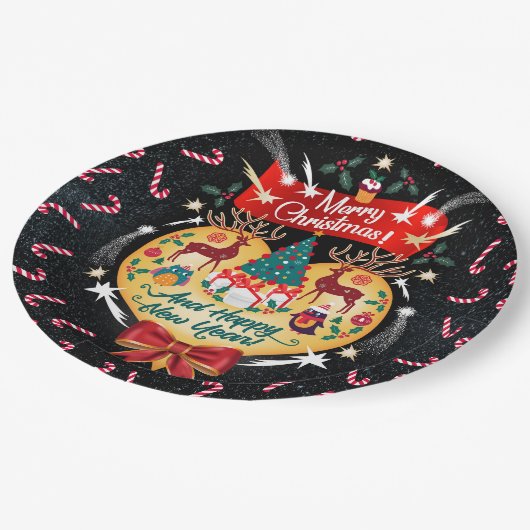 kerstSnoepjes Papieren Bordje (Gekanteld)