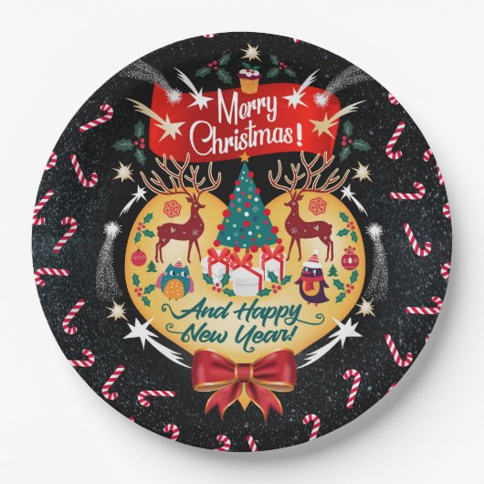 kerstSnoepjes Papieren Bordje (Voorkant)