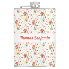 Kerstsnoepjes Patroon Gepersonaliseerde Fles Heupfles