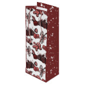 Kerstsnoepjes- Pepermunt (vast) Wijn Cadeautas (Achterkant Gekanteld)