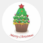 kerstsnoepjes ronde sticker (Voorkant)