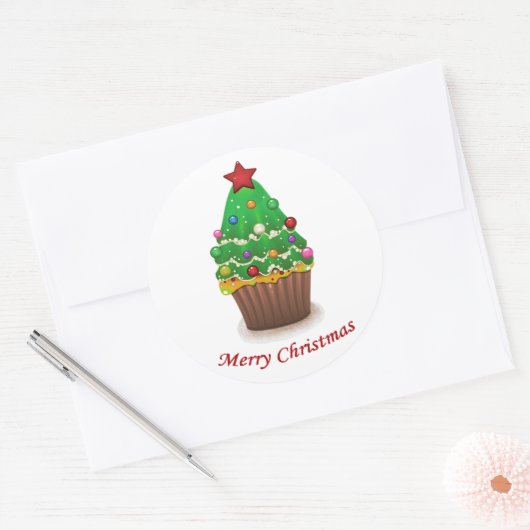 kerstsnoepjes ronde sticker (Envelop)