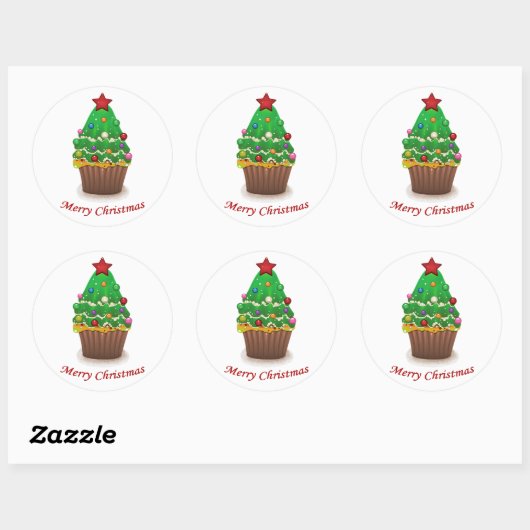 kerstsnoepjes ronde sticker (Vel)