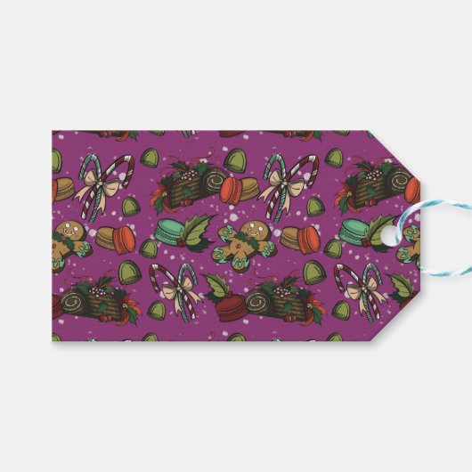 Kerstsnoepjes- Suikerpruim (Kleur) Cadeaulabel (Voorkant (Horizontaal))