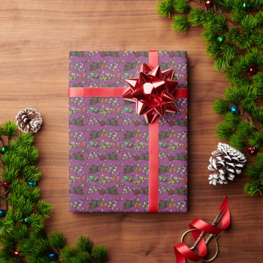 Kerstsnoepjes- Suikerpruim (Kleur) Cadeaupapier (Feestdagen Geschenken)