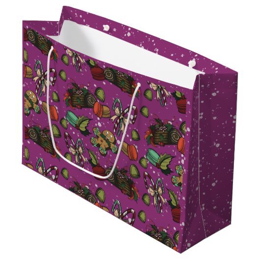 Kerstsnoepjes- Suikerpruim (Kleur) Groot Cadeauzakje (Voorkant Gekanteld)