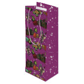 Kerstsnoepjes- Suikerpruim (Kleur) Wijn Cadeautas (Achterkant Gekanteld)