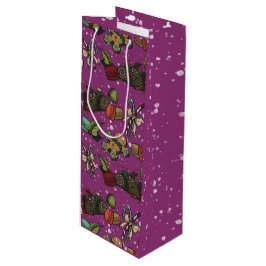 Kerstsnoepjes- Suikerpruim (Kleur) Wijn Cadeautas