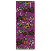 Kerstsnoepjes- Suikerpruim (Kleur) Wijn Cadeautas (Voorkant)