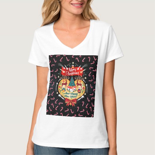 kerstSnoepjes T-shirt (Voorkant)