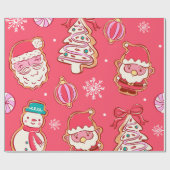 Kerstsnoepjes van Gemberkoek Cadeaupapier (Vlak)