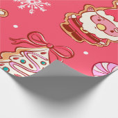 Kerstsnoepjes van Gemberkoek Cadeaupapier (Hoek)