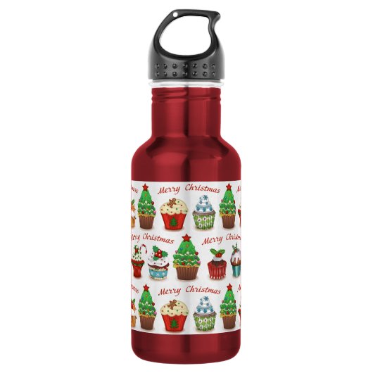 kerstsnoepjes waterfles  (Voorkant)