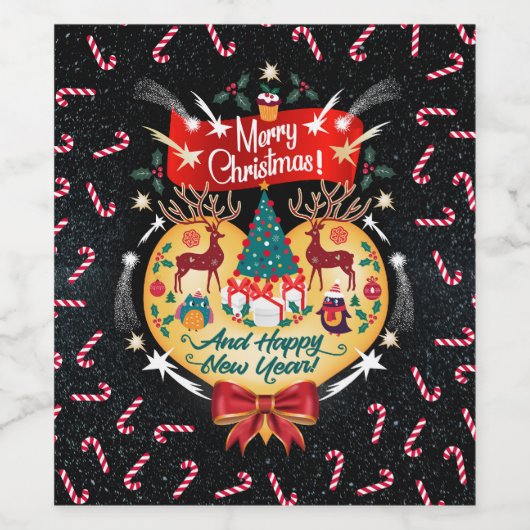 kerstSnoepjes Wijn Etiket (Enkel label)