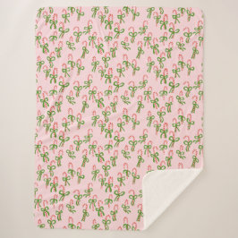 kerstsnoepjes Xmas Holiday Minty Sherpa Deken