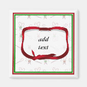 Kerstsnoepkanen Achtergrond Magneet (Voorkant)