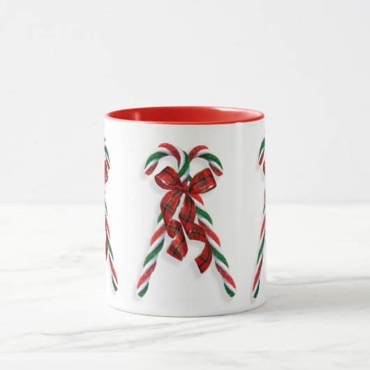 kerstsnoepkanen en linten mok (Midden)