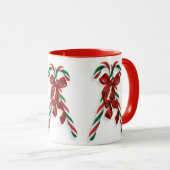 kerstsnoepkanen en linten mok (Voorkant rechts)