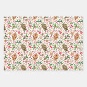 Kerstsnoepkanen, koekjes, Holly, sterren Inpakpapier Vel (Voorkant 3)