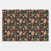 Kerstsnoepkanen, koekjes, Holly, sterren Inpakpapier Vel (Voorkant 2)