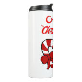 Kerstsnoepkanen thermische trommel thermosbeker (Gedraaid links)