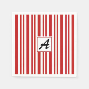 kerstsnoepkanonmonogram servetten