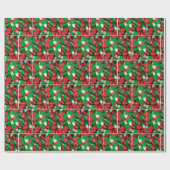 kerstsnoepmaïs cadeaupapier (Vlak)