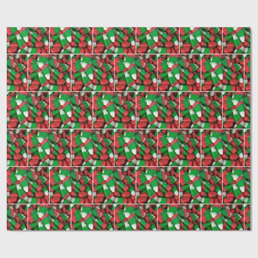 kerstsnoepmaïs cadeaupapier (Vlak)