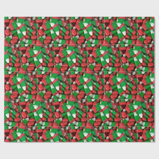 kerstsnoepmaïs cadeaupapier (Vlak)