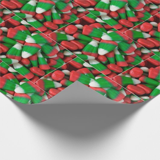 kerstsnoepmaïs cadeaupapier (Hoek)