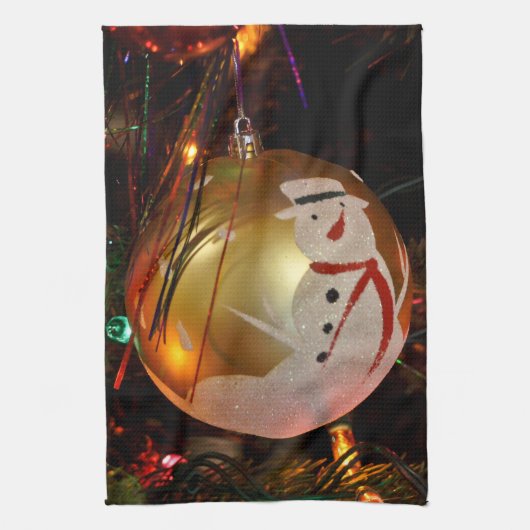 Kerstsnoepman Kerstbal Ornament Handdoek (Verticaal)