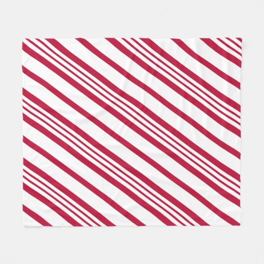 kerstsnoepriem fleece deken (Voorkant (Horizontaal))