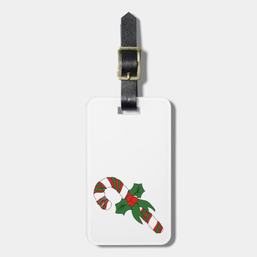 kerstsnoepriet bagagelabel (Voorkant verticaal)