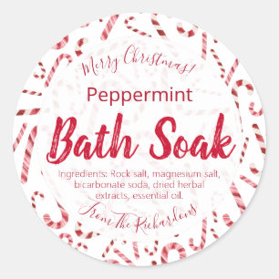 kerstsnoepriet Bath Bomb Salt Soak Labels
