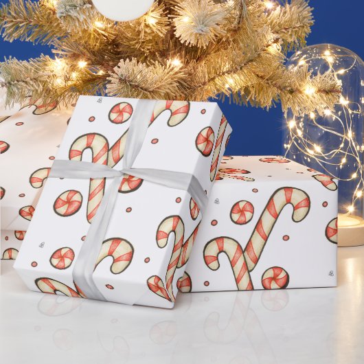 kerstsnoepriet cadeaupapier (Feestdagen)