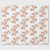 kerstsnoepriet cadeaupapier (Vlak)