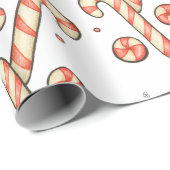 kerstsnoepriet cadeaupapier (Rol Hoek)