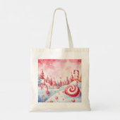 Kerstsnoepriet gepersonaliseerde chef-kok cadeau tote bag (Achterkant)