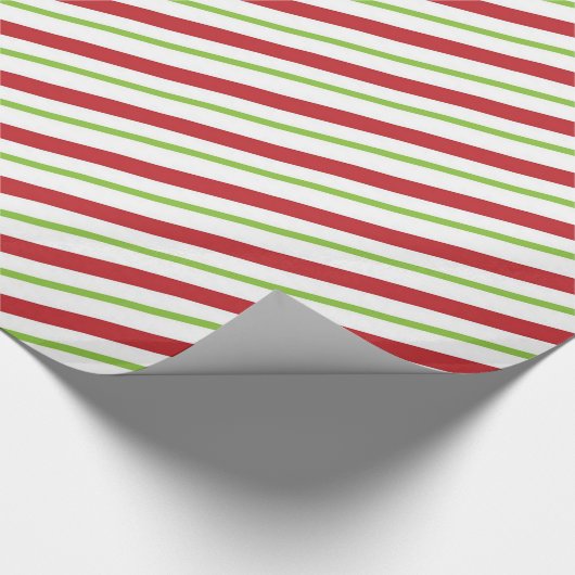 kerstsnoepriet, groen gestript verpakkingspapier cadeaupapier (Hoek)