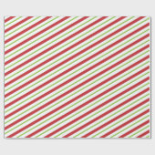 kerstsnoepriet, groen gestript verpakkingspapier cadeaupapier (Vlak)